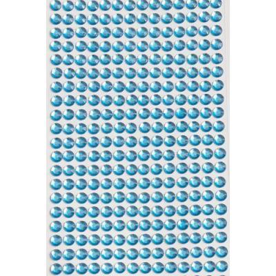 Стразы клеевые 1 полоса 6 мм Голубой 2715811