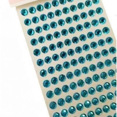 Стразы клеевые 1 полоса 8 мм Голубой 2715611