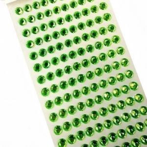 Стразы клеевые 1 полоса 8 мм Салатовый