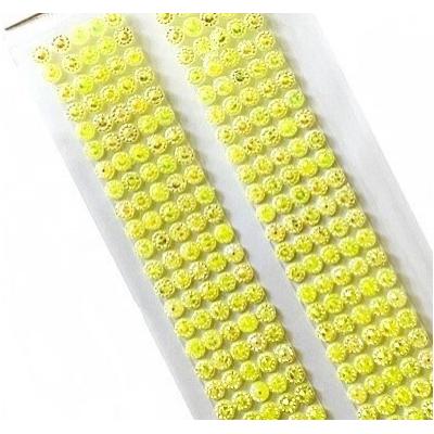 Стразы клеевые блестящие 2 полосы 5 мм Лимонный хамелеон 2715214