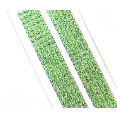 Стразы клеевые блестящие 2 полосы 5 мм Зеленый 2715223