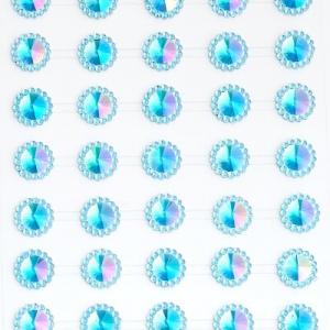 Стразы клеевые Цветок хамелеон 1.2 см Голубой 172092