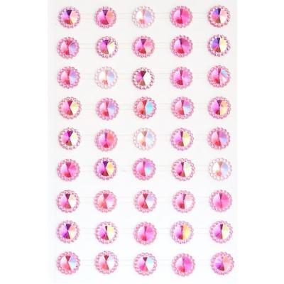 Стразы клеевые Цветок хамелеон 1.2 см Розовый 172093