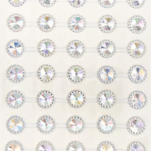 Стразы клеевые Цветок хамелеон 1.2 см Серебро 172096