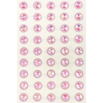 Стразы клеевые Цветок хамелеон 1.2 см Светло-розовый 172095