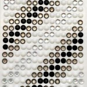 Стразы клеевые градиент 1 полоса 6 мм Черный 271577