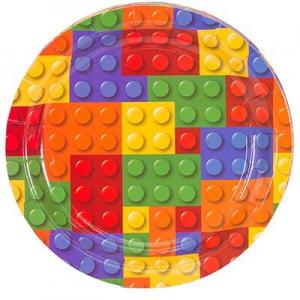 Тарелка бумажная Конструктор 17 см 6 шт/G 1502-4314