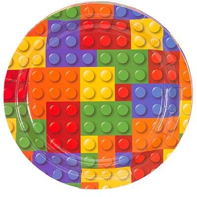 Тарелка бумажная Конструктор 23 см 6 шт/G 1502-4313