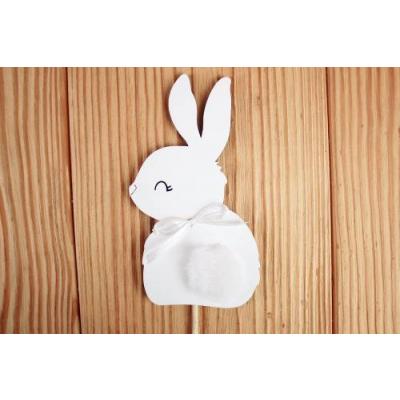 Топпер деревянный Зайка 6*11 см Белый 152541