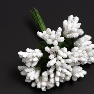 Тычинки с сахарными вставками (144 шт) Белый 172236