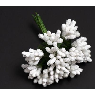 Тычинки с сахарными вставками (144 шт) Белый 172236