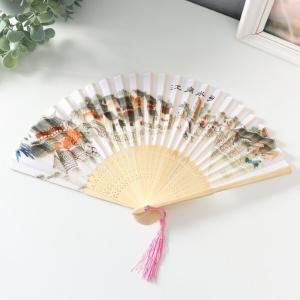 Веер дерево, текстиль h=21 см 