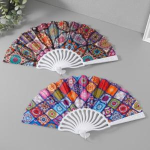 Веер пластик, текстиль 