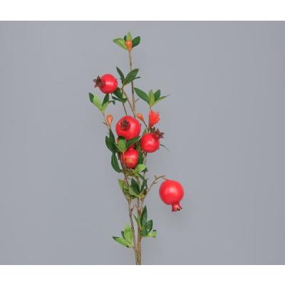 Ветка декоративная с гранатами 80 см 50115