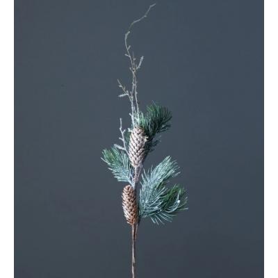 Ветка декоративная сосновая с шишками 70 см 50124