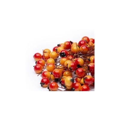 Ягодка на веточке 1 см (10 шт) Красно-оранжевый 172239