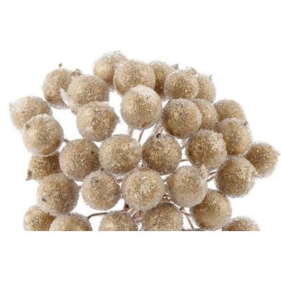 Ягоды в сахаре на проволоке золото 13 мм (40 шт) 271661