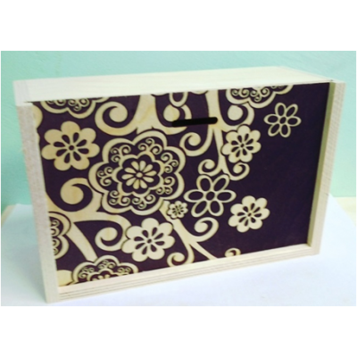 Ящик деревянный подарочный 20*14*8 см Кружево 23066