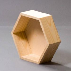 Ящик деревянный шестигранный 25*21.5*4 см Натуральный цвет 15273