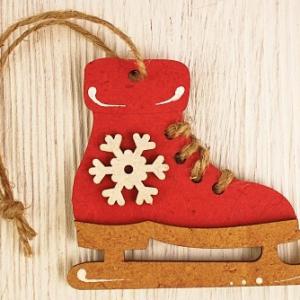 Ёлочное украшение деревянное 