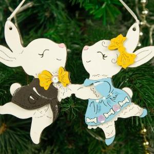 Ёлочное украшение деревянное 