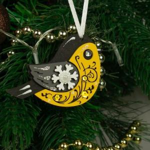 Ёлочное украшение деревянное 