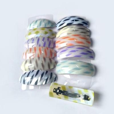 Заколка-автомат для волос перламутровая (10*3,5 см) 11273