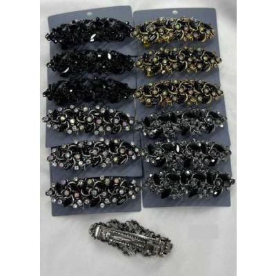 Заколка-автомат для волос со стразами 9 см (Цена за штуку) 112301