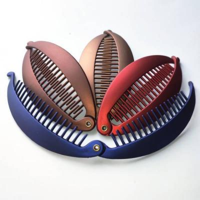 Заколка-банан для волос Цветная/чёрная (Цена за штуку) 11271