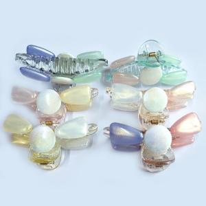 Заколка для волос Краб с перламутром и блёстками (9,5 см) 13070