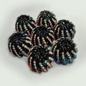 Заколка для волос на хвост со стразами Чёрная маленькая (Цена за штуку) 119811