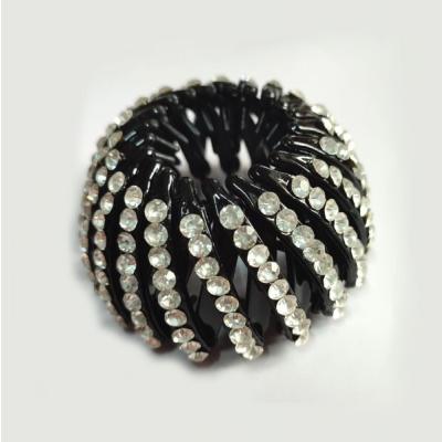 Заколка для волос на хвост со стразами С белыми стразами (Цена за штуку) 11032