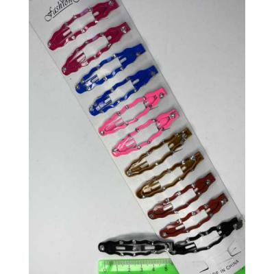 Заколка для волос тик-так 6.5 см с блестками уп/12 шт ЦЕНА ЗА УПАКОВКУ 16171