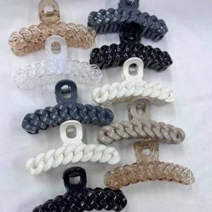 Заколка краб для волос 10.5 см пластик Цепь 139222