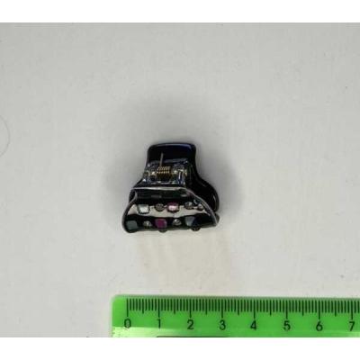 Заколка краб для волос 3 см со стразами 13515