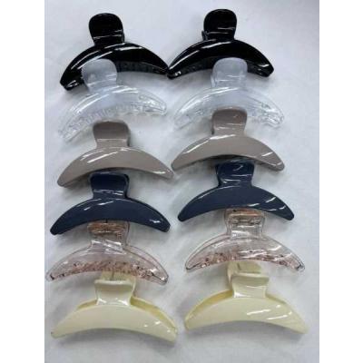 Заколка краб для волос 7 см пластик Дуга 139218