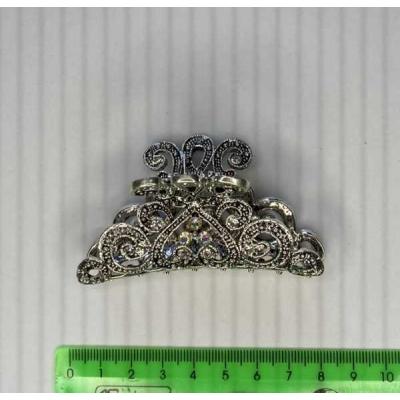 Заколка краб для волос 7.5 см металлический 13024