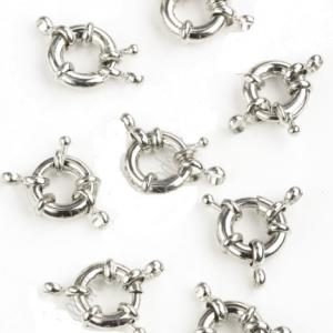 Замочек-кольцо 15 мм (10 шт/уп) Серебро ЦЕНА ЗА УПАКОВКУ 17074
