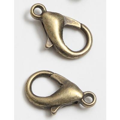 Застежка-карабин 14 мм (10 шт/уп) Бронза ЦЕНА ЗА УПАКОВКУ 171162