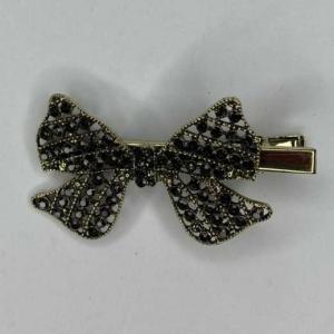 Зажим для волос 4.5 см металл со стразами 1629