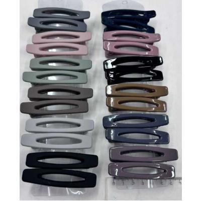 Зажим для волос 7 см (2 шт) пластик матовый/глянцевый  161622