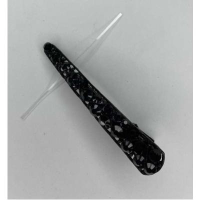 Зажим для волос 8.5 см черный со стразами 164271