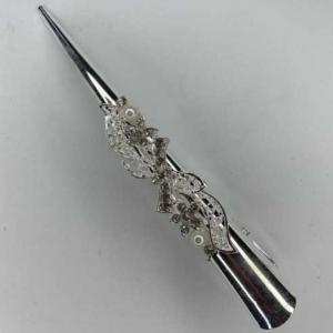 Зажим для волос металлический 13 см со стразами (Цена за штуку) 16083