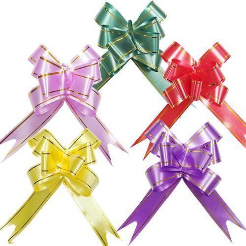 Бант-бабочка 1.2*26 см Золотая полоса ассорти 10 шт/уп 51411