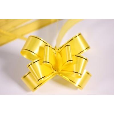 Бант-бабочка 2.2*47 см Желтый с золотой полосой 10 шт/уп 57610ж