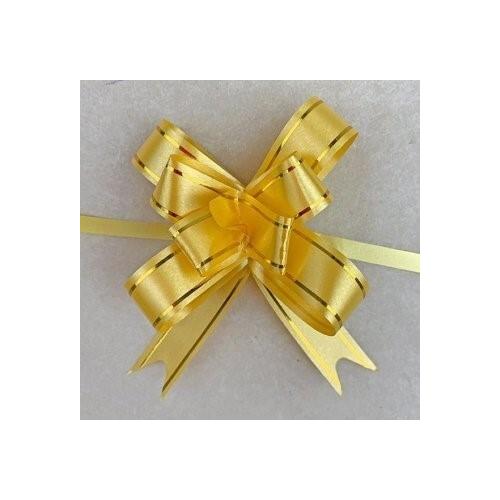 Бант-бабочка 2.2*47 см Золотая полоса 10 шт/уп 53352