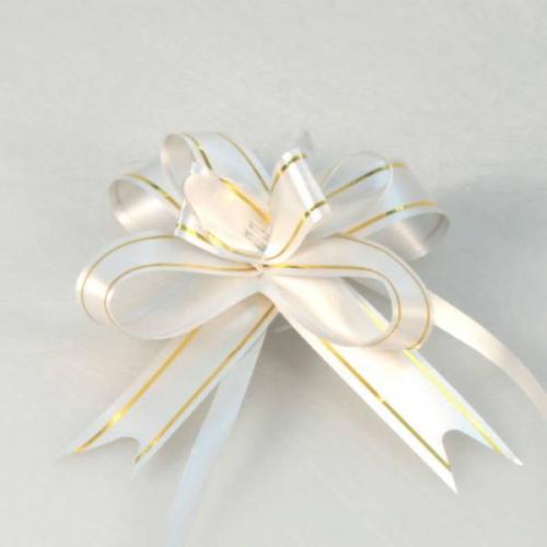 Бант-бабочка 3.2*57 см Золотая полоса 10 шт/уп 53356