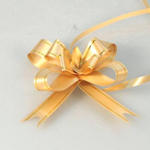 Бант-бабочка 3.2*57 см Золотая полоса 10 шт/уп 53356