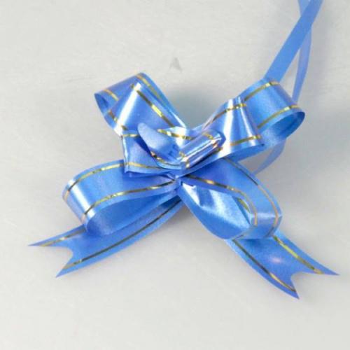 Бант-бабочка 3.2*57 см Золотая полоса 10 шт/уп 53356