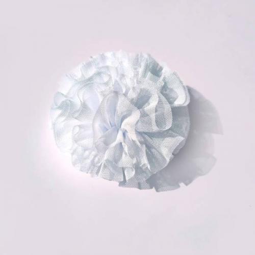 Бант для волос на резинке Сетка (7 см) Белый 121262